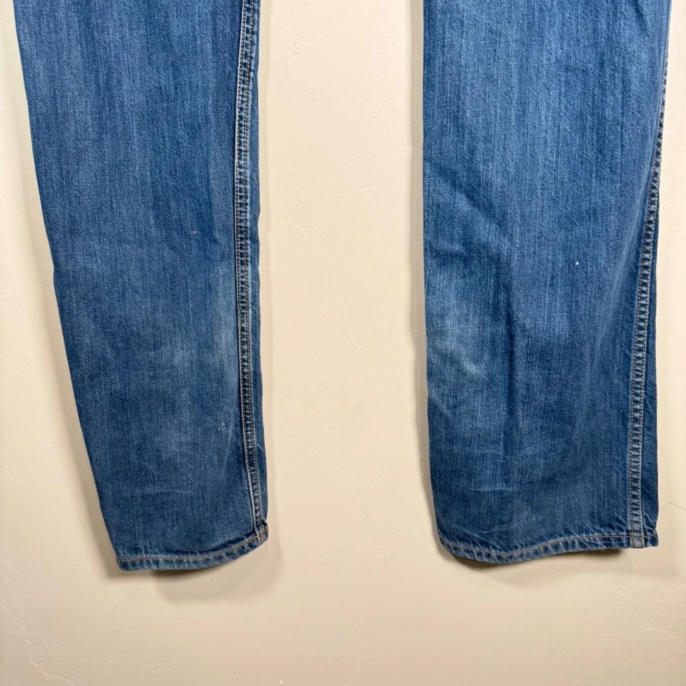 Kimes Ranch‎ Jeans Mens 36x38 Blue Cal Straight Leg Made in USA Distressed Denim